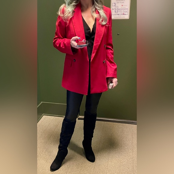 H&M Jackets & Blazers - H&M Red Blazer for Women